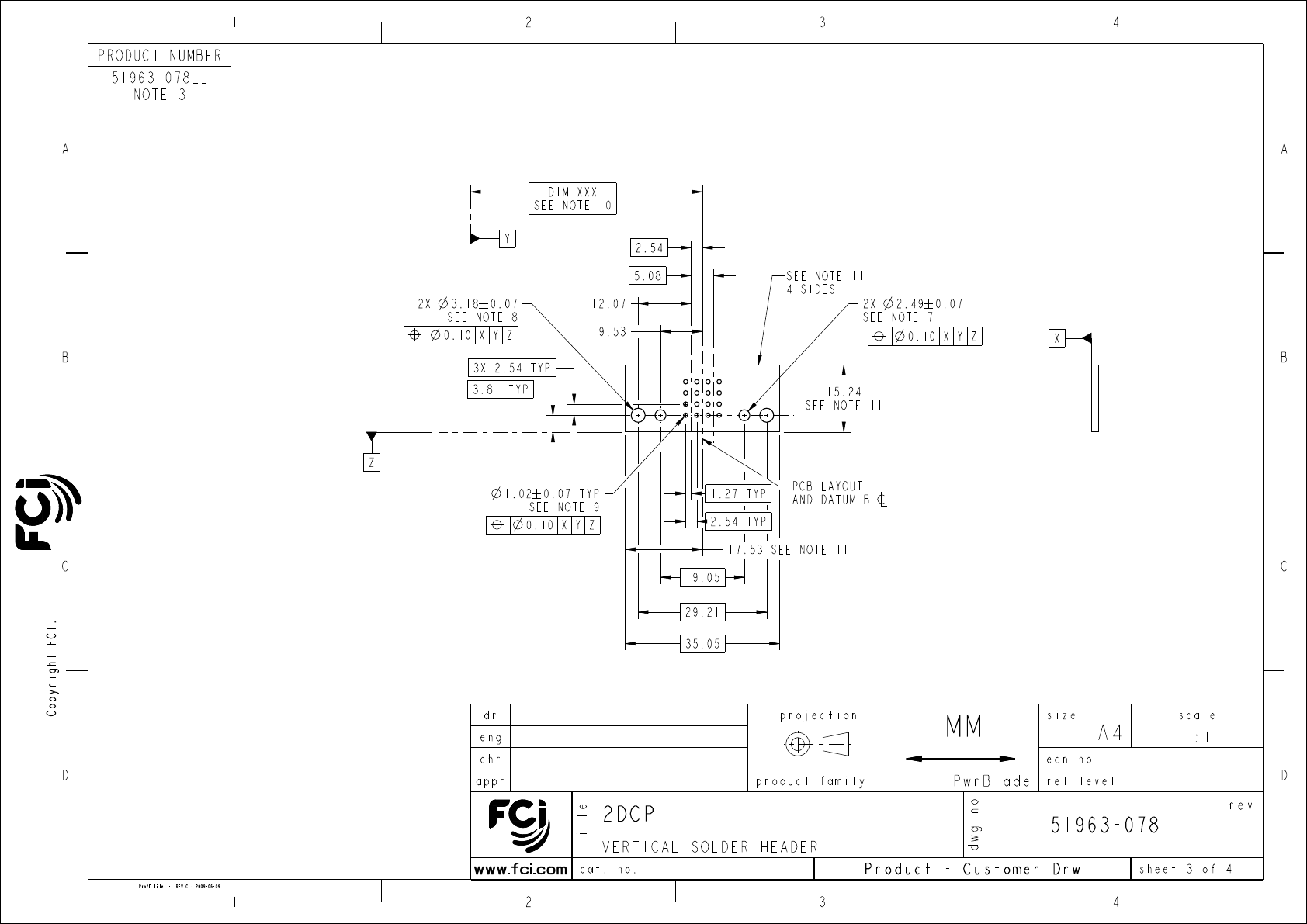51963 078 Drawing Datasheet By Amphenol Icc Fci Digi Key Electronics
