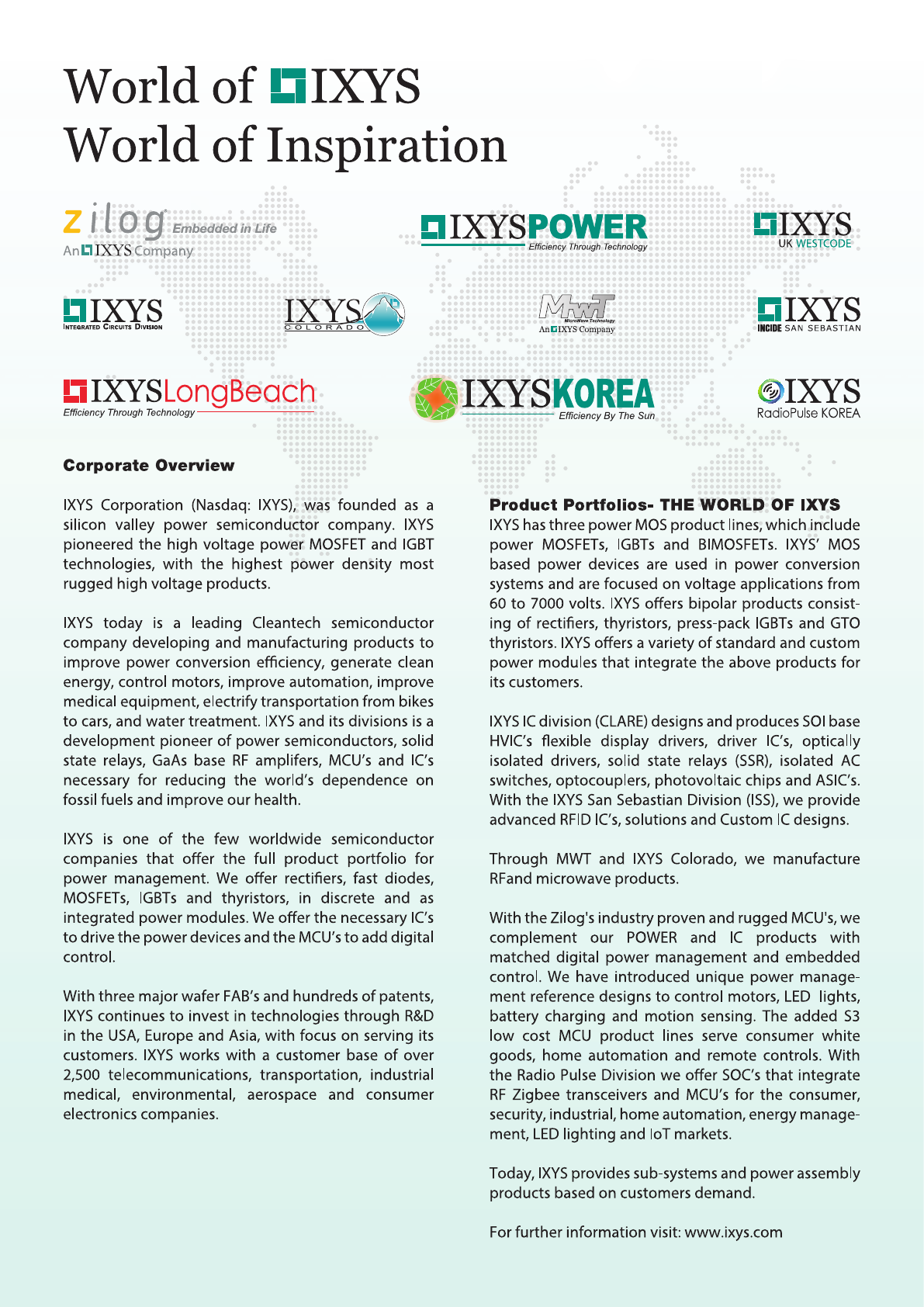 Semiconductor Catalog by IXYS Integrated Circuits Division Datasheet