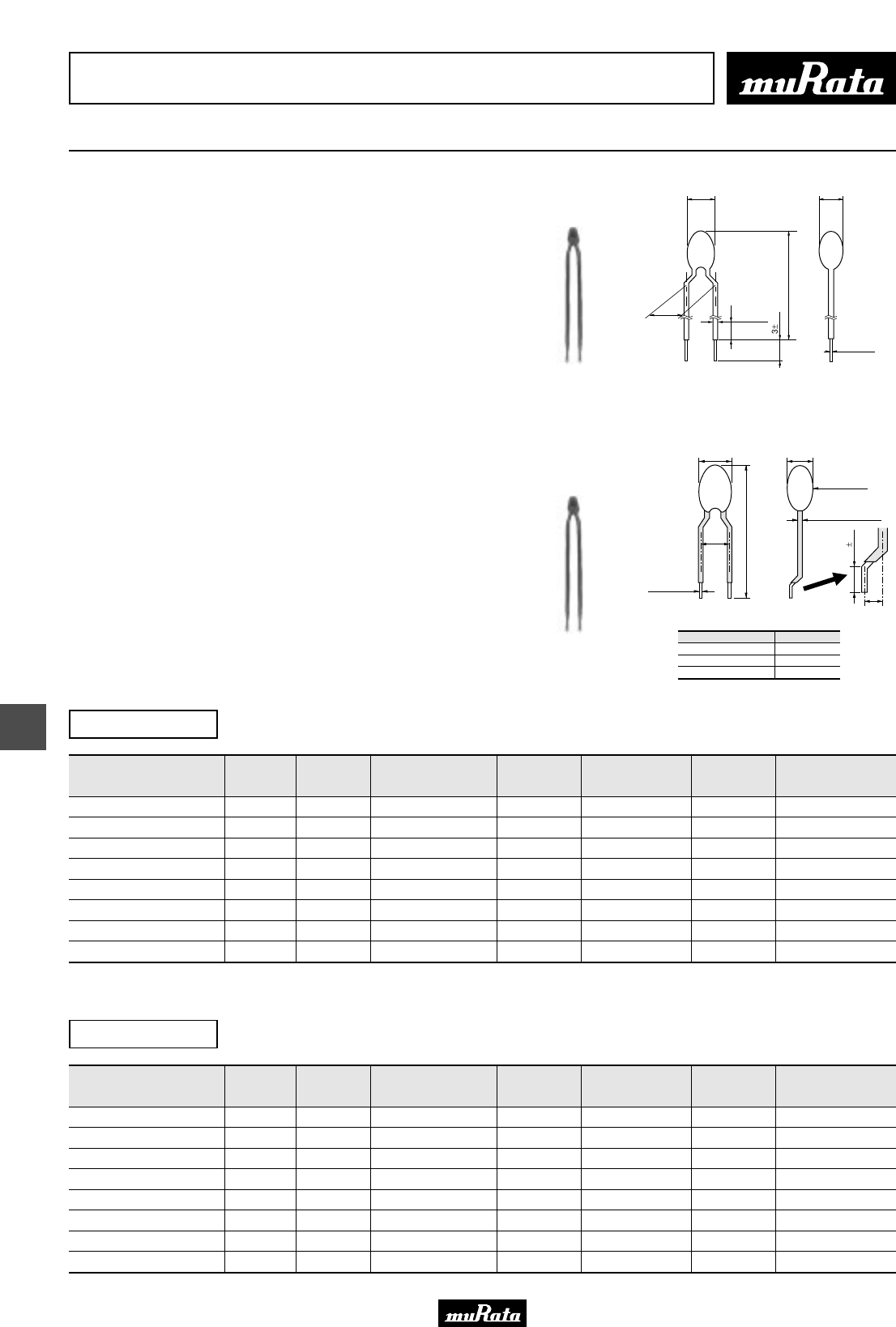 NTC Thermistors/Temp Sensor Lead Insulation Type Datasheet by Murata