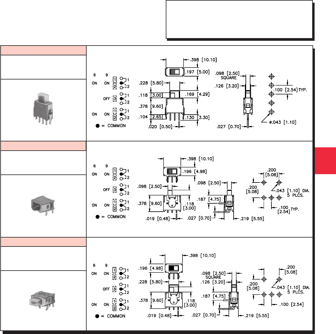 Slide Switches by APEM Inc. Datasheet DigiKey