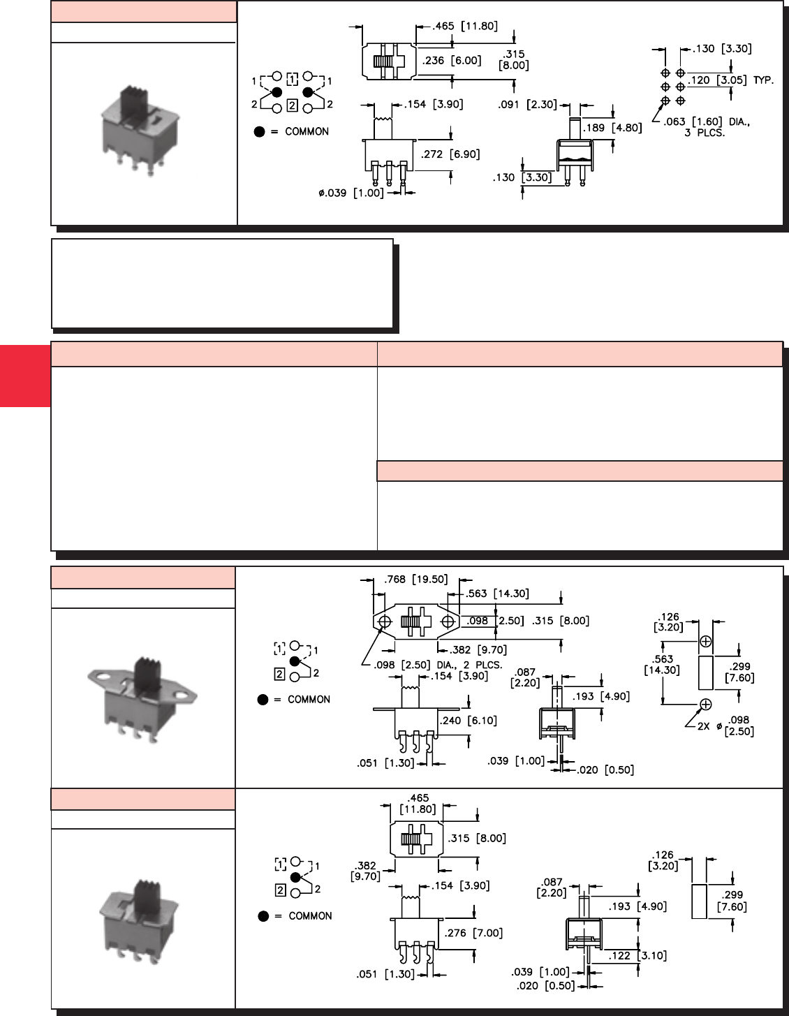 Slide Switches by APEM Inc. Datasheet DigiKey