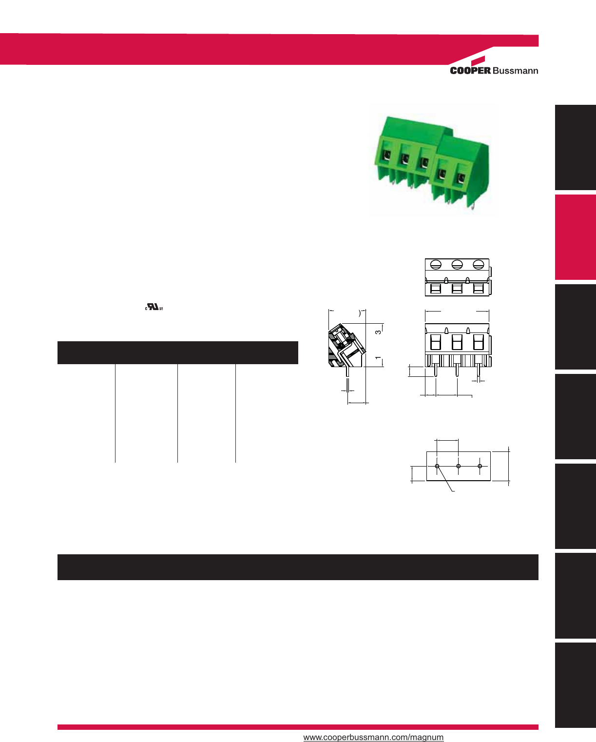 Terminal Blocks Catalog Datasheet by Eaton Electronics Division