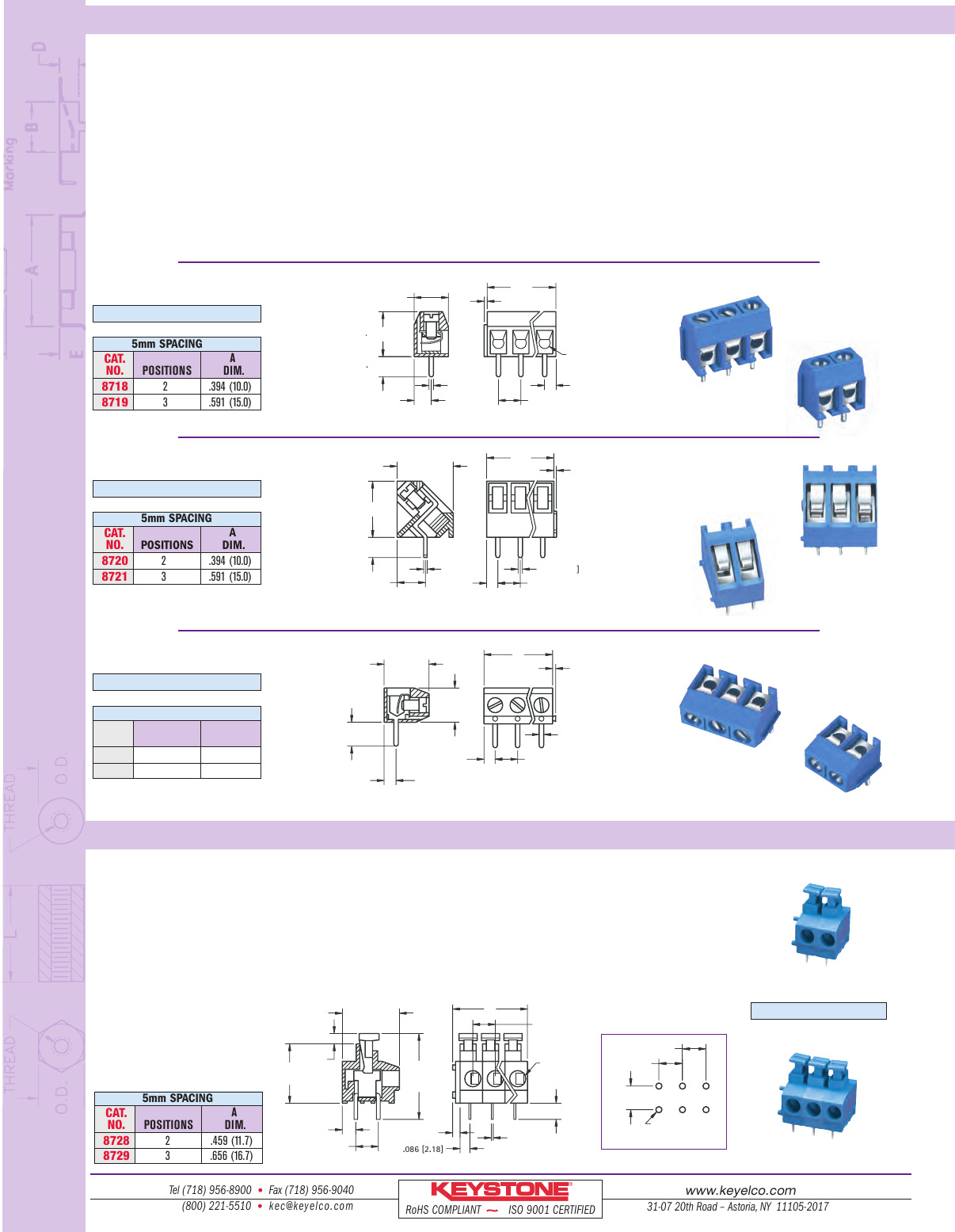 Modular Interlocking PC Terminal Blocks by Keystone Electronics