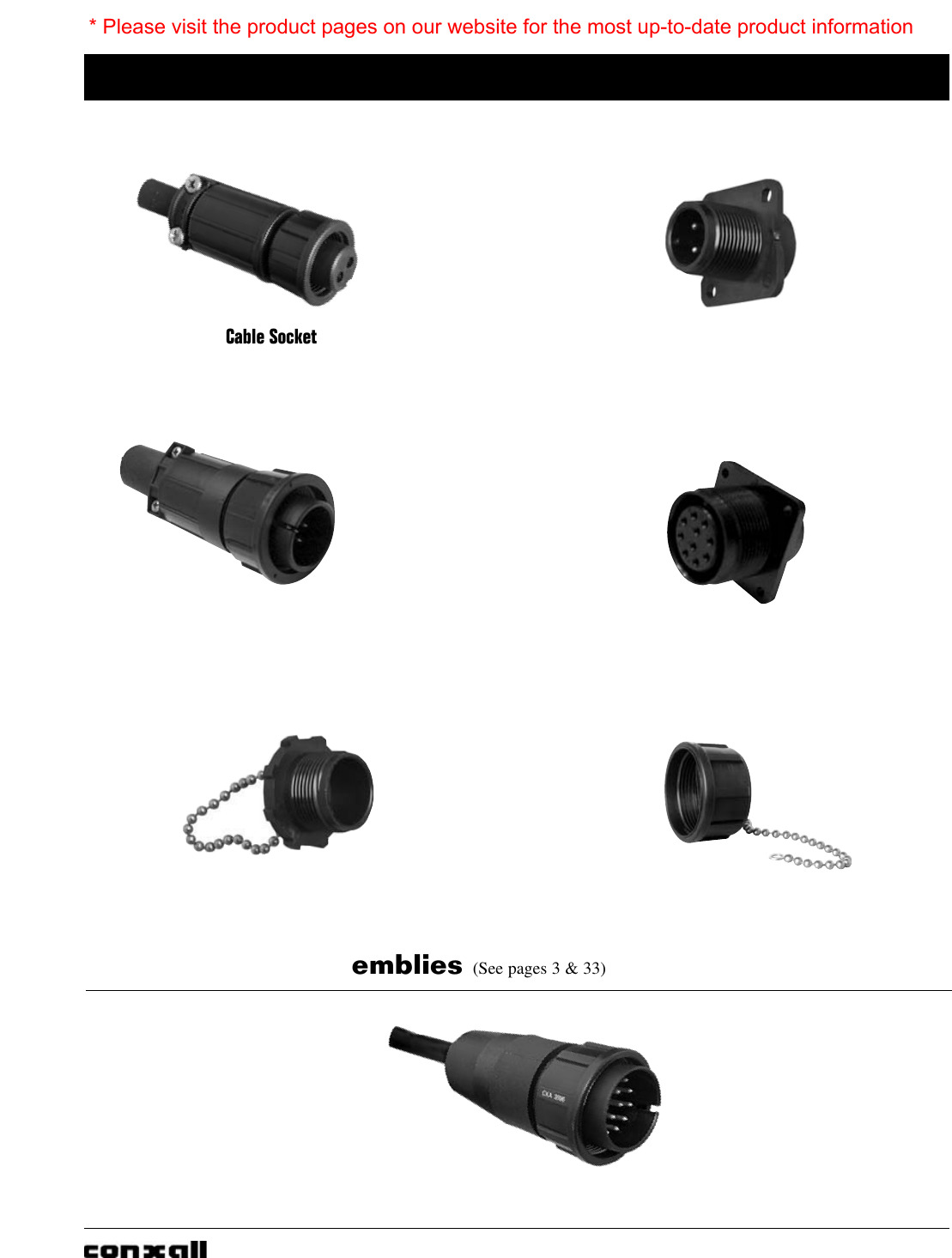 Cable Assemblies/Connector Catalog Datasheet by Conxall/Switchcraft