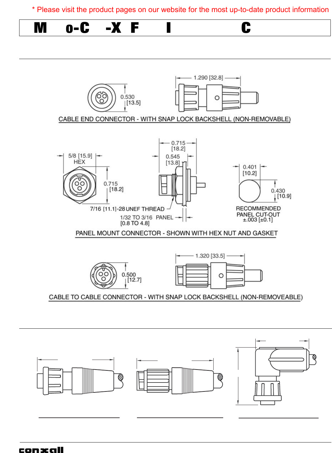 Cable Assemblies/Connector Catalog Datasheet by Conxall/Switchcraft
