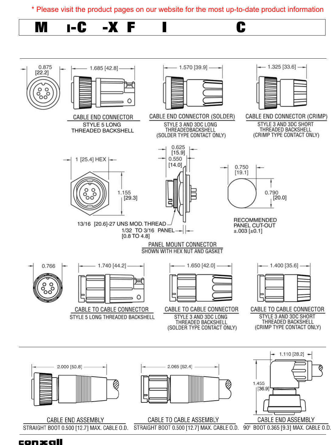 Cable Assemblies/Connector Catalog Datasheet by Conxall/Switchcraft