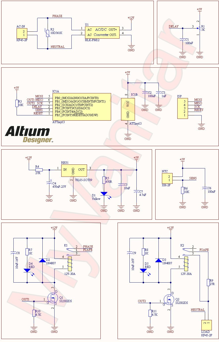 30A AC Soft Starter (Inrush Current Limiter) With FailSafe